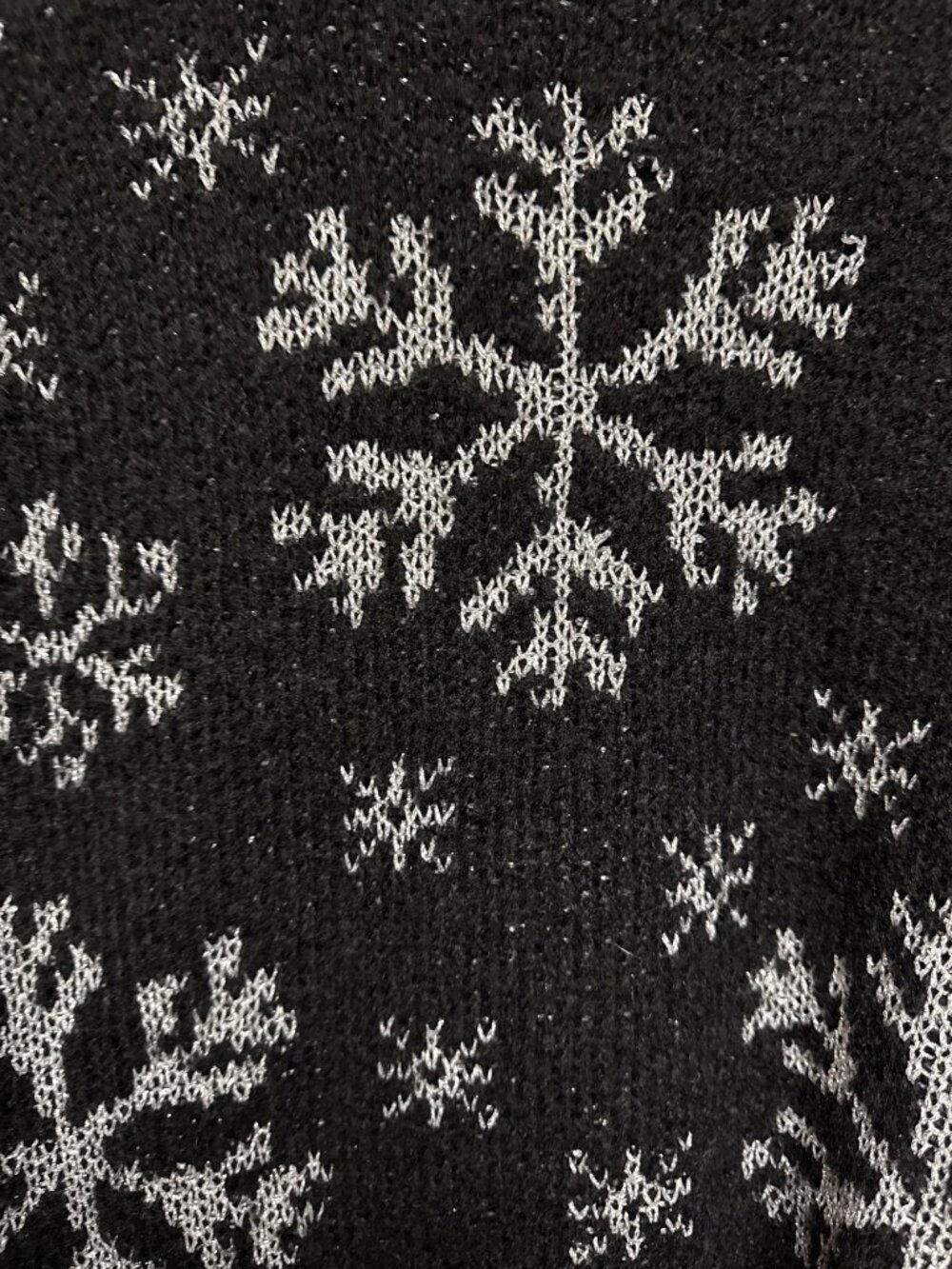 Vero Moda Snowflake Sweater Black White Nordic Christmas Women's Large NWT - Picture 2 of 8